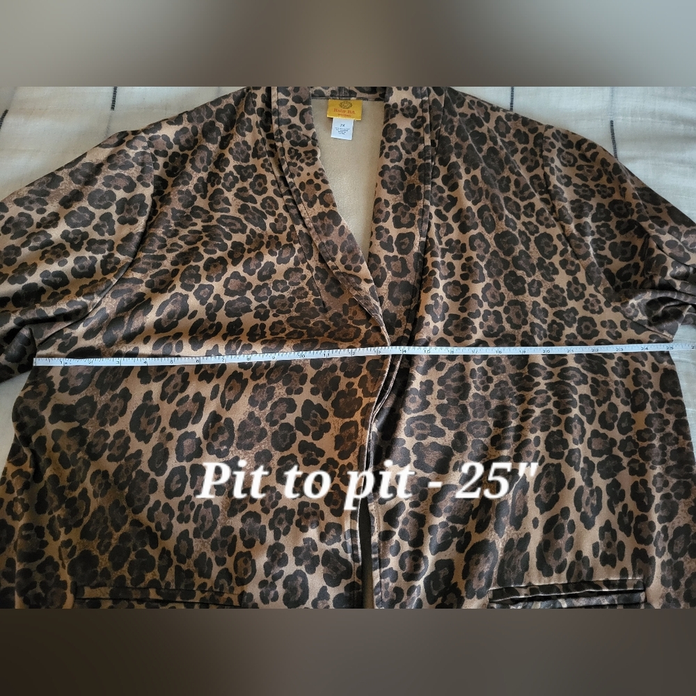 RUBY Rd. Leopard Print Women's Jacket 2X - image 7